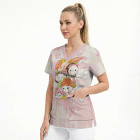 Personalized Japanese Kawaii Sushi Scrub Top Pink Wagara Palaka This Is How I Roll