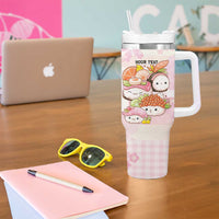 Personalized Japanese Kawaii Sushi Tumbler With Handle Pink Wagara Palaka This Is How I Roll