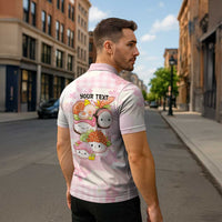 Personalized Japanese Kawaii Sushi Zipper Polo Shirt Pink Wagara Palaka This Is How I Roll