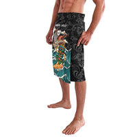 Personalized Japanese Koi Fish Ramen Lavalava Tiki Surfing Wagara Hibiscus Pattern