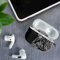 Black Guam Latte Stone Tribal Tattoo AirPods Case Hafa Adai Six 7 One - Polynesian Pride