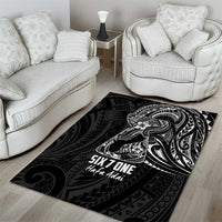 Black Guam Latte Stone Tribal Tattoo Area Rug Hafa Adai Six 7 One