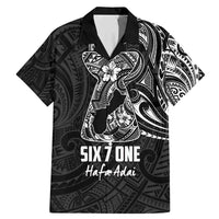 Black Guam Latte Stone Tribal Tattoo Family Matching Mermaid Dress and Hawaiian Shirt Hafa Adai Six 7 One