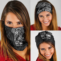 Black Guam Latte Stone Tribal Tattoo Neck Gaiter Hafa Adai Six 7 One - Polynesian Pride