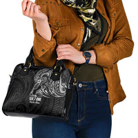 Black Guam Latte Stone Tribal Tattoo Shoulder Handbag Hafa Adai Six 7 One