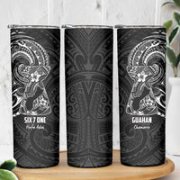 Black Guam Latte Stone Tribal Tattoo Skinny Tumbler Hafa Adai Six 7 One