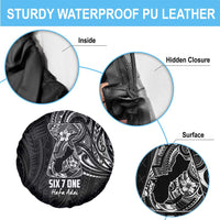 Black Guam Latte Stone Tribal Tattoo Spare Tire Cover Hafa Adai Six 7 One