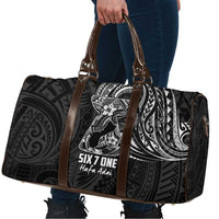 Black Guam Latte Stone Tribal Tattoo Travel Bag Hafa Adai Six 7 One - Polynesian Pride