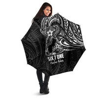 Black Guam Latte Stone Tribal Tattoo Umbrella Hafa Adai Six 7 One - Polynesian Pride