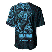 Blue Guam Latte Stone Tribal Tattoo Baseball Jersey Hafa Adai Six 7 One