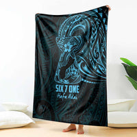 Blue Guam Latte Stone Tribal Tattoo Blanket Hafa Adai Six 7 One LT9 - Polynesian Pride