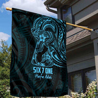 Blue Guam Latte Stone Tribal Tattoo Garden Flag Hafa Adai Six 7 One LT9 - Polynesian Pride