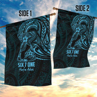 Blue Guam Latte Stone Tribal Tattoo Garden Flag Hafa Adai Six 7 One LT9 - Polynesian Pride