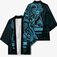 Blue Guam Latte Stone Tribal Tattoo Kimono Hafa Adai Six 7 One - Polynesian Pride