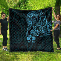 Blue Guam Latte Stone Tribal Tattoo Quilt Hafa Adai Six 7 One LT9 - Polynesian Pride