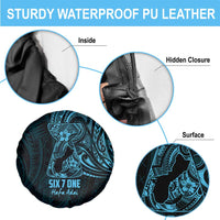 Blue Guam Latte Stone Tribal Tattoo Spare Tire Cover Hafa Adai Six 7 One LT9 - Polynesian Pride