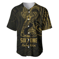 Gold Guam Latte Stone Tribal Tattoo Baseball Jersey Hafa Adai Six 7 One