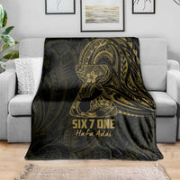 Gold Guam Latte Stone Tribal Tattoo Blanket Hafa Adai Six 7 One LT9 - Polynesian Pride