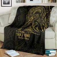 Gold Guam Latte Stone Tribal Tattoo Blanket Hafa Adai Six 7 One LT9 - Polynesian Pride