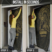 Gold Guam Latte Stone Tribal Tattoo Door Cover Hafa Adai Six 7 One - Polynesian Pride