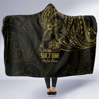 Gold Guam Latte Stone Tribal Tattoo Hooded Blanket Hafa Adai Six 7 One