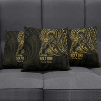 Gold Guam Latte Stone Tribal Tattoo Pillow Cover Hafa Adai Six 7 One - Polynesian Pride