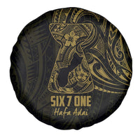 Gold Guam Latte Stone Tribal Tattoo Spare Tire Cover Hafa Adai Six 7 One