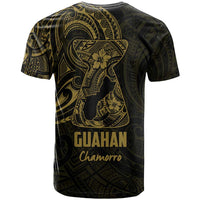 Gold Guam Latte Stone Tribal Tattoo T Shirt Hafa Adai Six 7 One