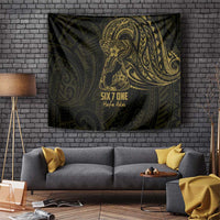 Gold Guam Latte Stone Tribal Tattoo Tapestry Hafa Adai Six 7 One