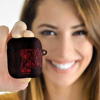 Oxblood Guam Latte Stone Tribal Tattoo AirPods Case Hafa Adai Six 7 One - Polynesian Pride
