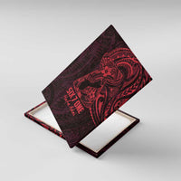 Oxblood Guam Latte Stone Tribal Tattoo Canvas Wall Art Hafa Adai Six 7 One