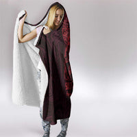 Oxblood Guam Latte Stone Tribal Tattoo Hooded Blanket Hafa Adai Six 7 One LT9 - Polynesian Pride