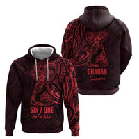 Oxblood Guam Latte Stone Tribal Tattoo Hoodie Hafa Adai Six 7 One