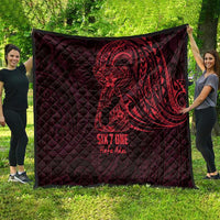 Oxblood Guam Latte Stone Tribal Tattoo Quilt Hafa Adai Six 7 One LT9 - Polynesian Pride