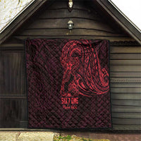 Oxblood Guam Latte Stone Tribal Tattoo Quilt Hafa Adai Six 7 One LT9 - Polynesian Pride