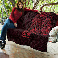 Oxblood Guam Latte Stone Tribal Tattoo Quilt Hafa Adai Six 7 One LT9 - Polynesian Pride