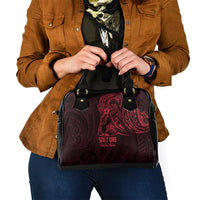 Oxblood Guam Latte Stone Tribal Tattoo Shoulder Handbag Hafa Adai Six 7 One LT9 - Polynesian Pride