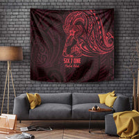 Oxblood Guam Latte Stone Tribal Tattoo Tapestry Hafa Adai Six 7 One