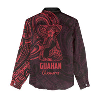 Oxblood Guam Latte Stone Tribal Tattoo Women Casual Shirt Hafa Adai Six 7 One