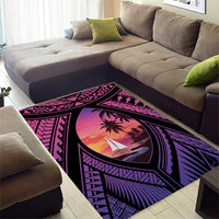 Guam Chamorro Artsy Area Rug Guahan Sunset Beach