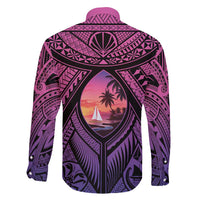 Guam Chamorro Artsy Family Matching Tank Maxi Dress and Hawaiian Shirt Guahan Sunset Beach