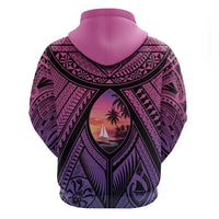 Guam Chamorro Artsy Hoodie Guahan Sunset Beach