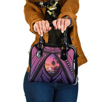 Guam Chamorro Artsy Shoulder Handbag Guahan Sunset Beach LT9 One Size Sunset - Polynesian Pride