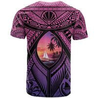 Guam Chamorro Artsy T Shirt Guahan Sunset Beach