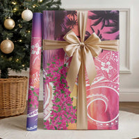 Guam Latte Stone with Map Wrapping Paper Bougainvillea Beach Sunset - Polynesian Pride