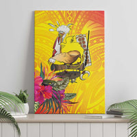 Papua New Guinea Cultural Tropical Flowers Canvas Wall Art