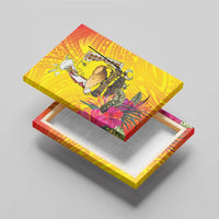 Papua New Guinea Cultural Tropical Flowers Canvas Wall Art