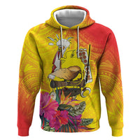 Papua New Guinea Cultural Tropical Flowers Hoodie