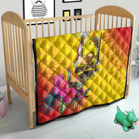 Papua New Guinea Cultural Tropical Flowers Quilt