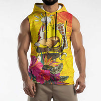 Papua New Guinea Cultural Tropical Flowers Sleeveless Hoodie - Polynesian Pride